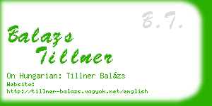 balazs tillner business card